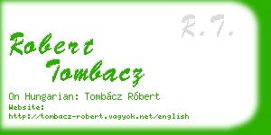 robert tombacz business card